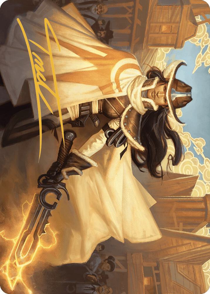 Omenport Vigilante Art Card Gold Stamped Signature 3 (Art Series: Outlaws of Thunder Junction)  | Good Games Modbury