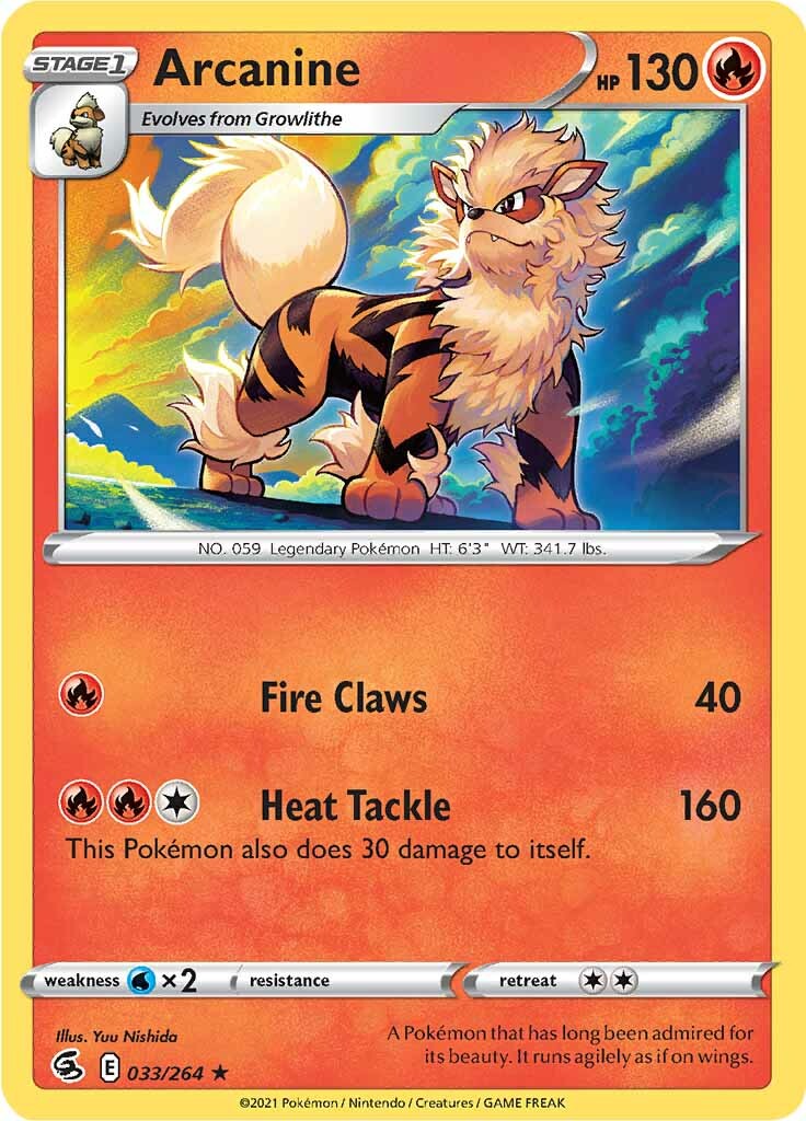 Arcanine (033/264) [Sword & Shield: Fusion Strike] | Good Games Modbury