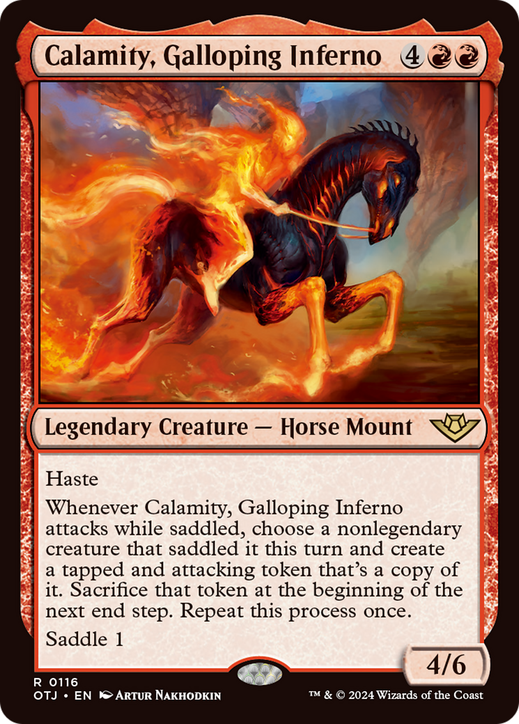 Calamity, Galloping Inferno [Outlaws of Thunder Junction] | Good Games Modbury