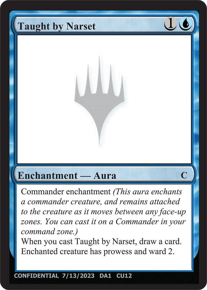 Taught by Narset CU12b/477 (Un-Known Event Playtest Cards)  | Good Games Modbury