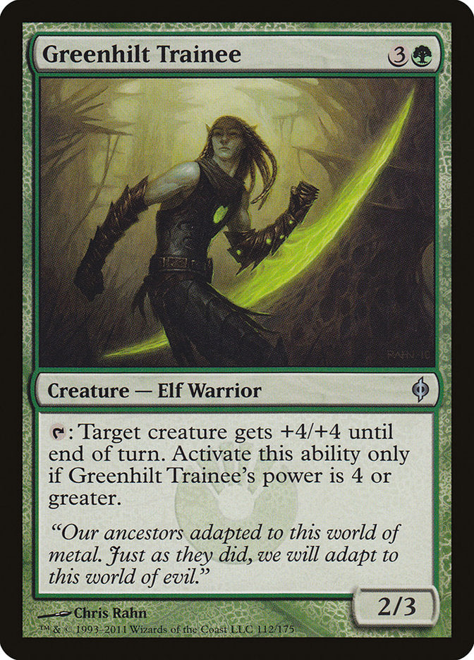 Greenhilt Trainee 112/175 (New Phyrexia)  - Foil | Good Games Modbury