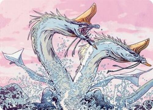 Twinmaw Stormbrood Art Card 39 54 39 (Art Series: Tarkir: Dragonstorm)  | Good Games Modbury
