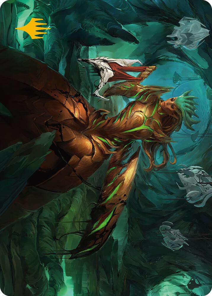 Glissa Sunslayer Art Card Gold Stamped Signature 47 (Art Series: Phyrexia: All Will Be One)  | Good Games Modbury