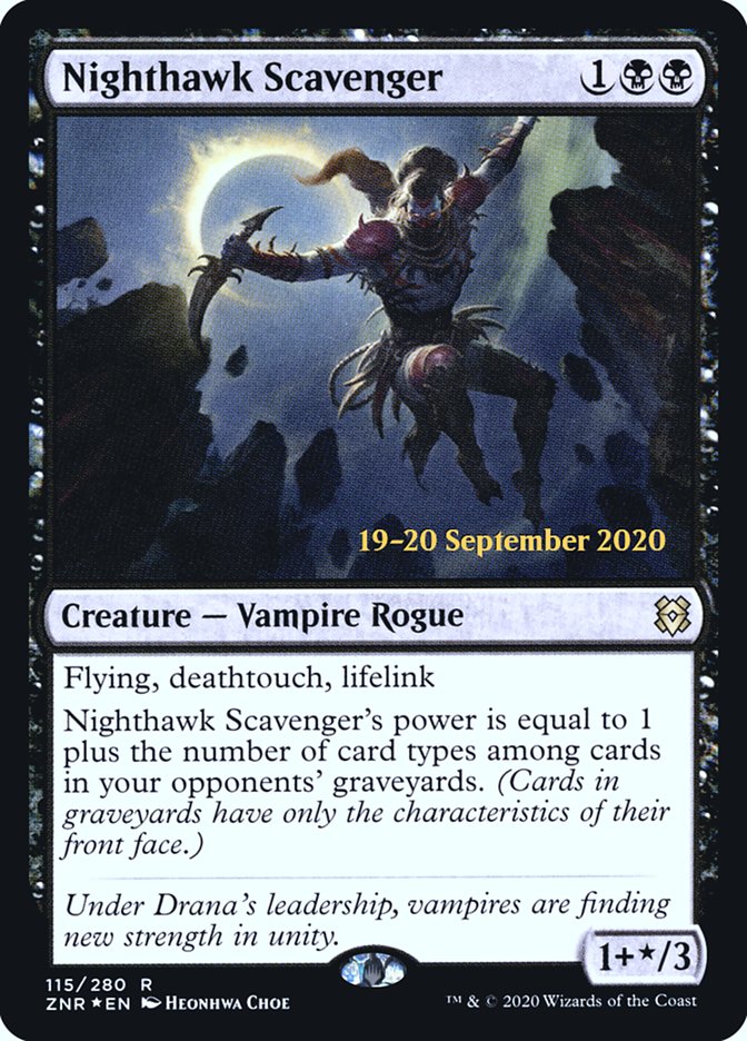 Nighthawk Scavenger [Zendikar Rising Prerelease Promos] | Good Games Modbury