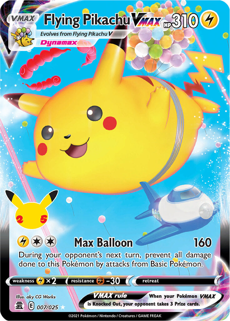 Flying Pikachu VMAX (007/025) [Celebrations: 25th Anniversary] | Good Games Modbury