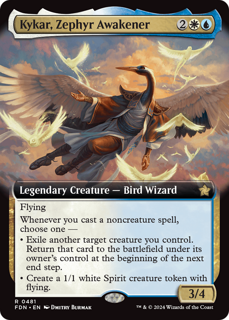 Kykar, Zephyr Awakener (Extended Art) [Foundations] | Good Games Modbury