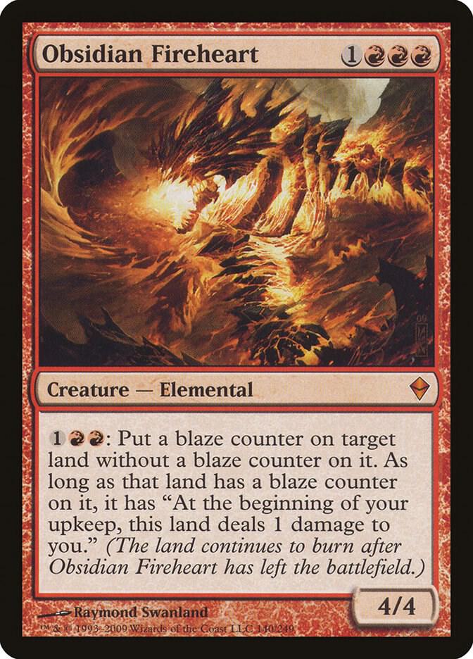 Obsidian Fireheart 140/249 (Zendikar)  - Foil | Good Games Modbury