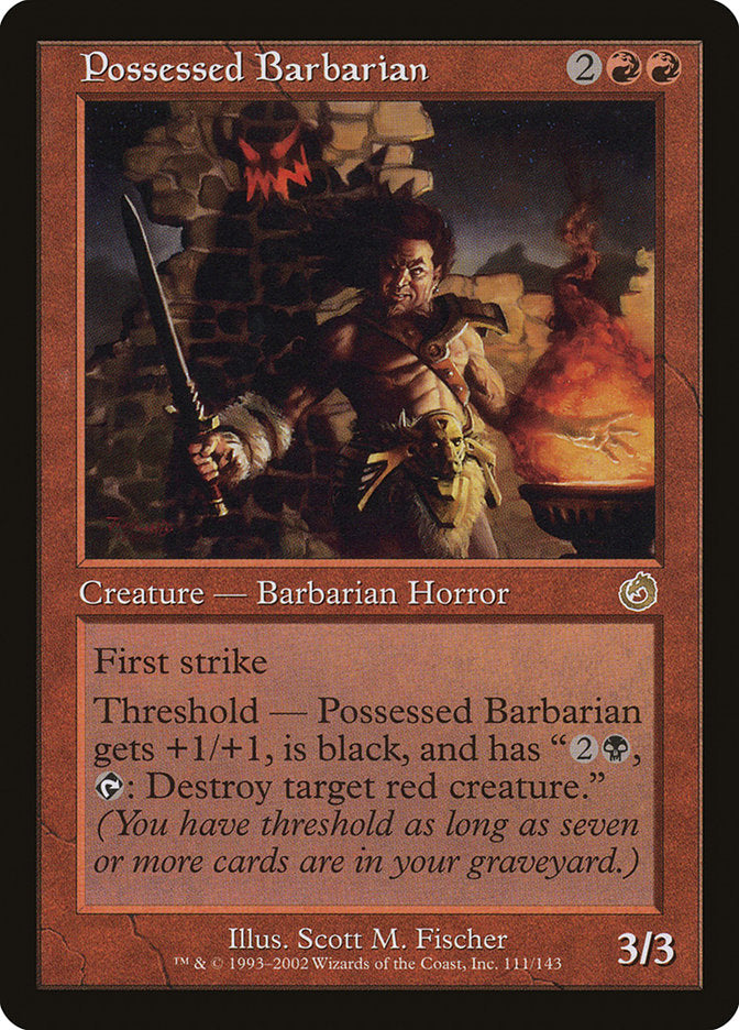 Possessed Barbarian 111/143 (Torment)  - Foil | Good Games Modbury