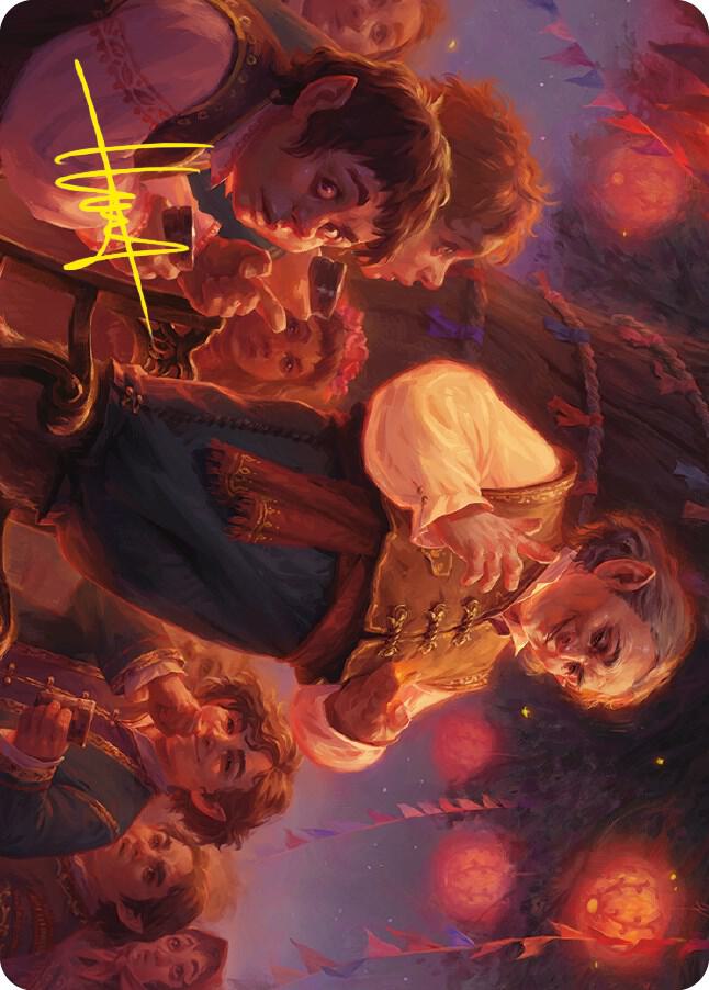 Bilbo Retired Burglar Art Card Gold Stamped Signature 14 (Art Series: Universes Beyond: The Lord of the Rings: Tales of Middle-earth)  | Good Games Modbury