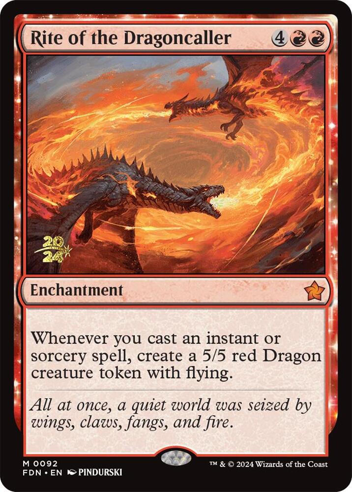 Rite of the Dragoncaller 92s/101 (Prerelease Cards)  - Foil | Good Games Modbury