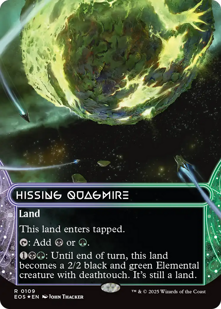 Hissing Quagmire (0109) (Borderless) (Galaxy Foil) [Edge of Eternities: Stellar Sights] | Good Games Modbury