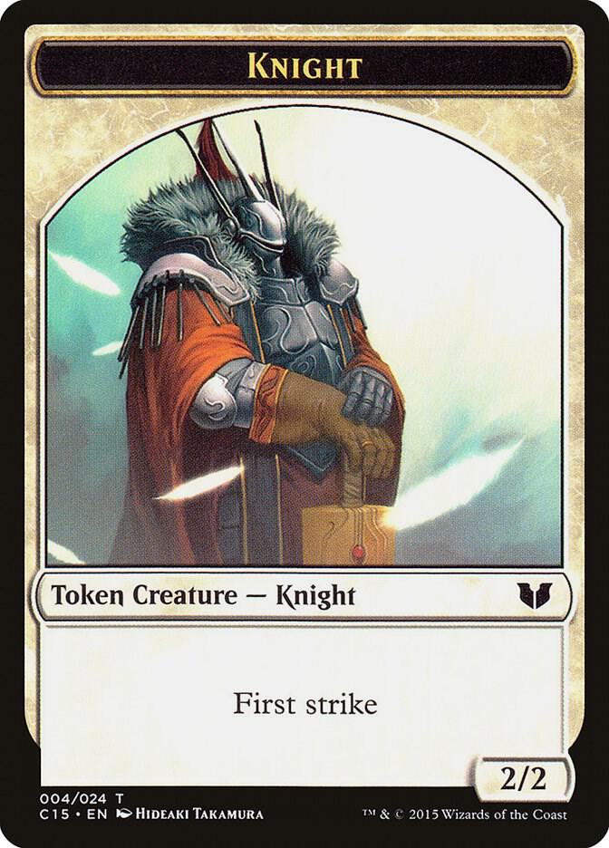 Knight First Strike Elemental Shaman Double Sided Token 4 // 10 (Commander 2015)  | Good Games Modbury
