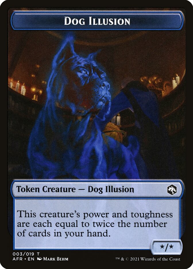 Zombie // Dog Illusion Double-Sided Token [Dungeons & Dragons: Adventures in the Forgotten Realms Tokens] | Good Games Modbury