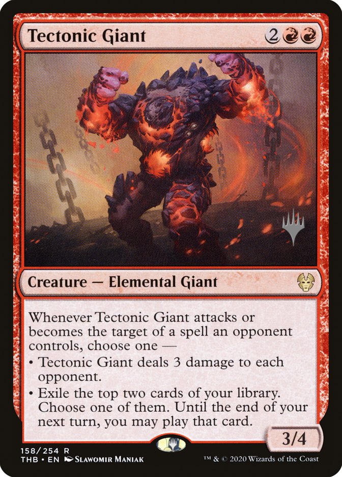 Tectonic Giant (Promo Pack) [Theros Beyond Death Promos] | Good Games Modbury