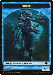 Teferi, Temporal Archmage Emblem // Zombie (011/036) Double-Sided Token [Commander 2014 Tokens] | Good Games Modbury