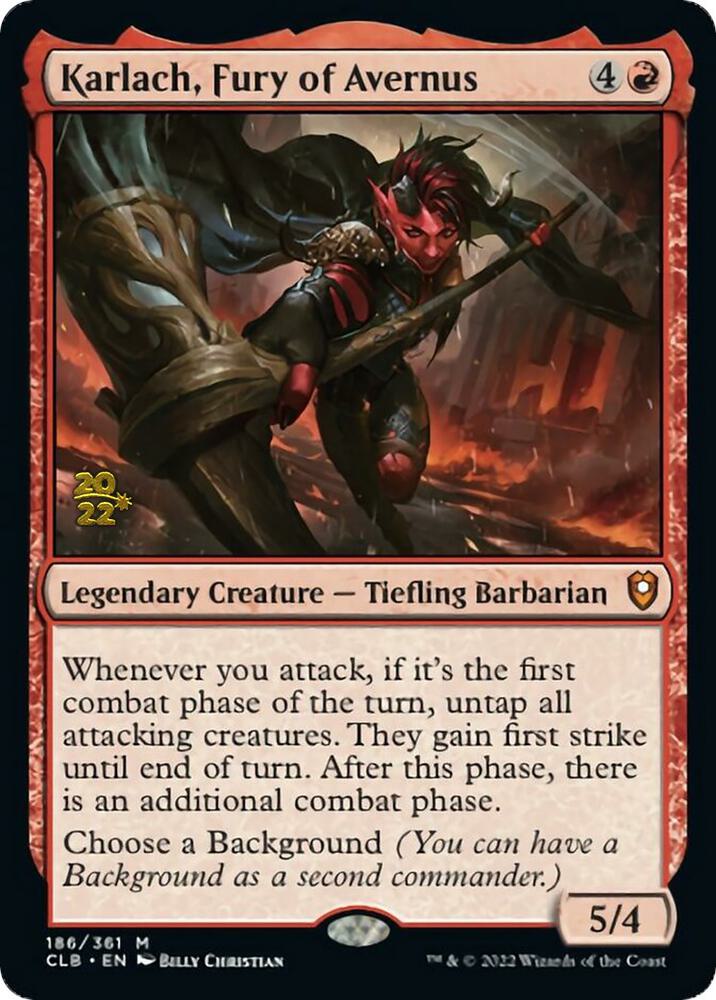Karlach Fury of Avernus 186s/108 (Prerelease Cards)  - Foil | Good Games Modbury
