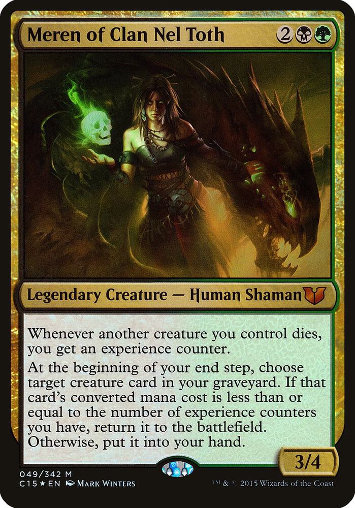 Meren of Clan Nel Toth Commander 2015 49/5 (Oversize Cards)  - Foil | Good Games Modbury