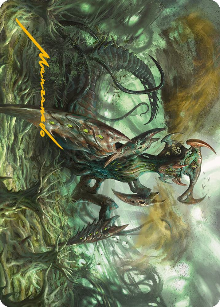 Zopandrel Hunger Dominus Art Card Gold Stamped Signature 44 (Art Series: Phyrexia: All Will Be One)  | Good Games Modbury