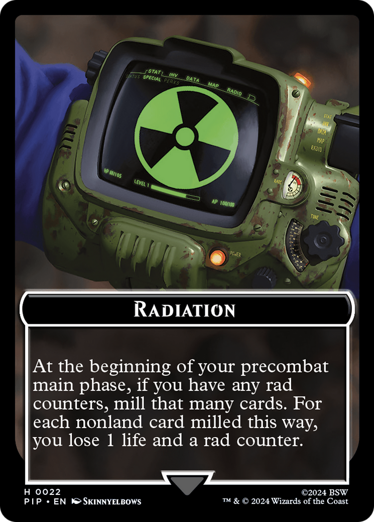 Radiation // Robot Double-Sided Token [Fallout Tokens] | Good Games Modbury