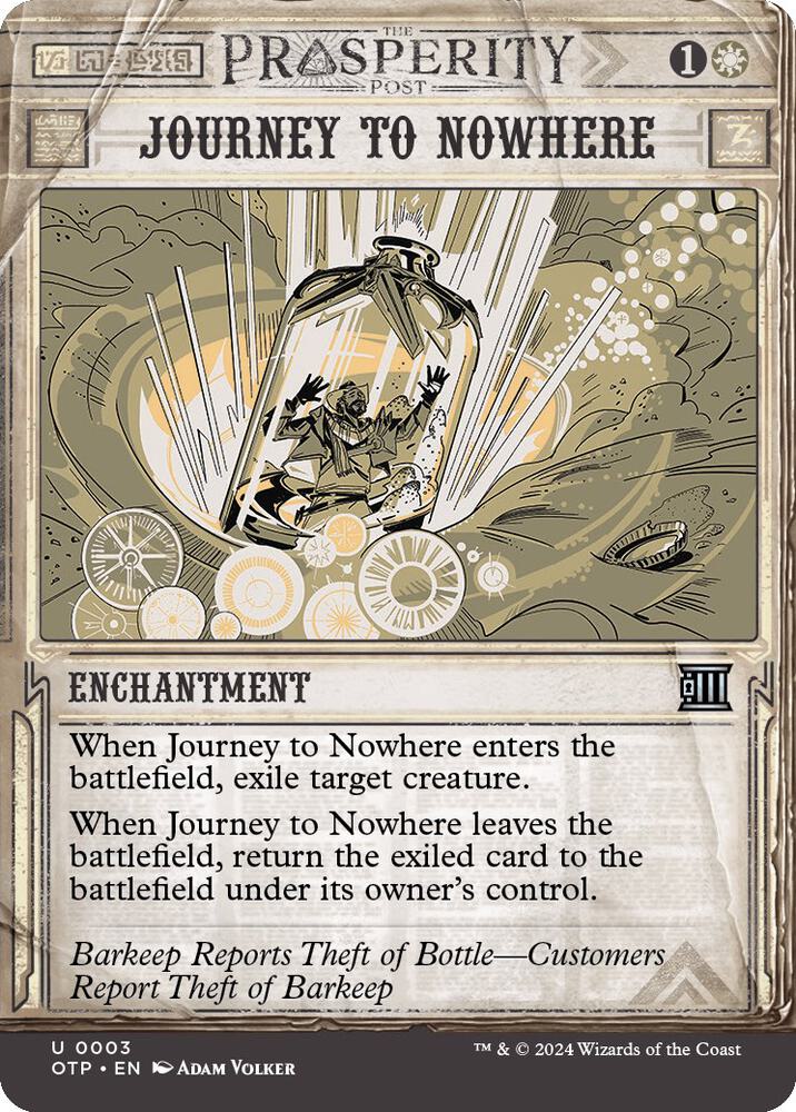 Journey to Nowhere 3/65 (Outlaws of Thunder Junction: Breaking News)  - Showcase Foil | Good Games Modbury