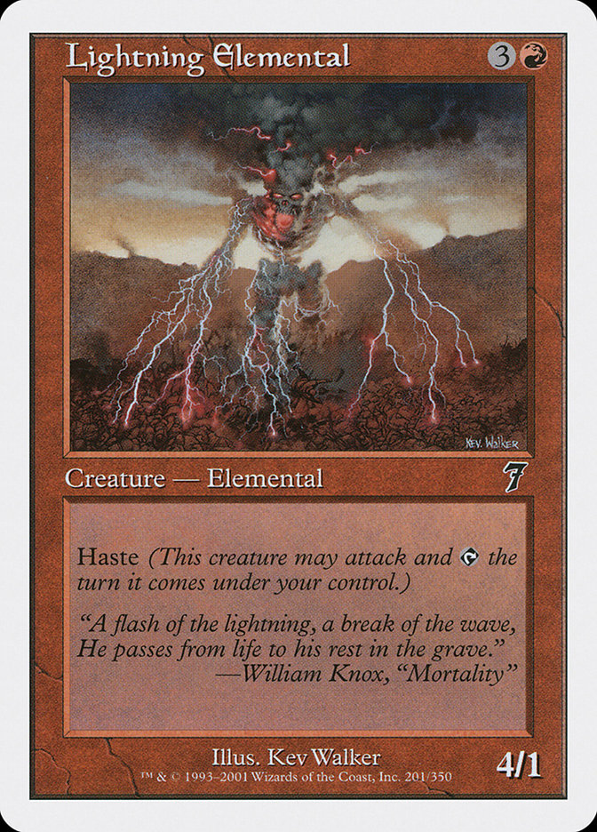 Lightning Elemental [Seventh Edition] | Good Games Modbury