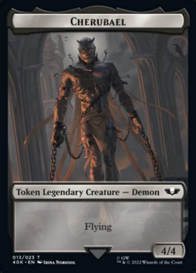 Astartes Warrior // Cherubael Double-Sided Token (Surge Foil) [Universes Beyond: Warhammer 40,000 Tokens] | Good Games Modbury