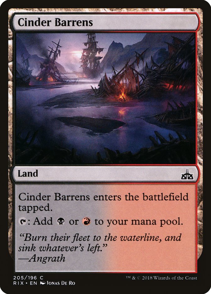 Cinder Barrens [Rivals of Ixalan] | Good Games Modbury