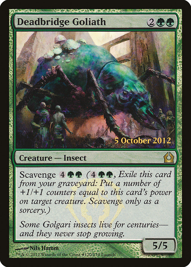 Deadbridge Goliath [Return to Ravnica Prerelease Promos] | Good Games Modbury