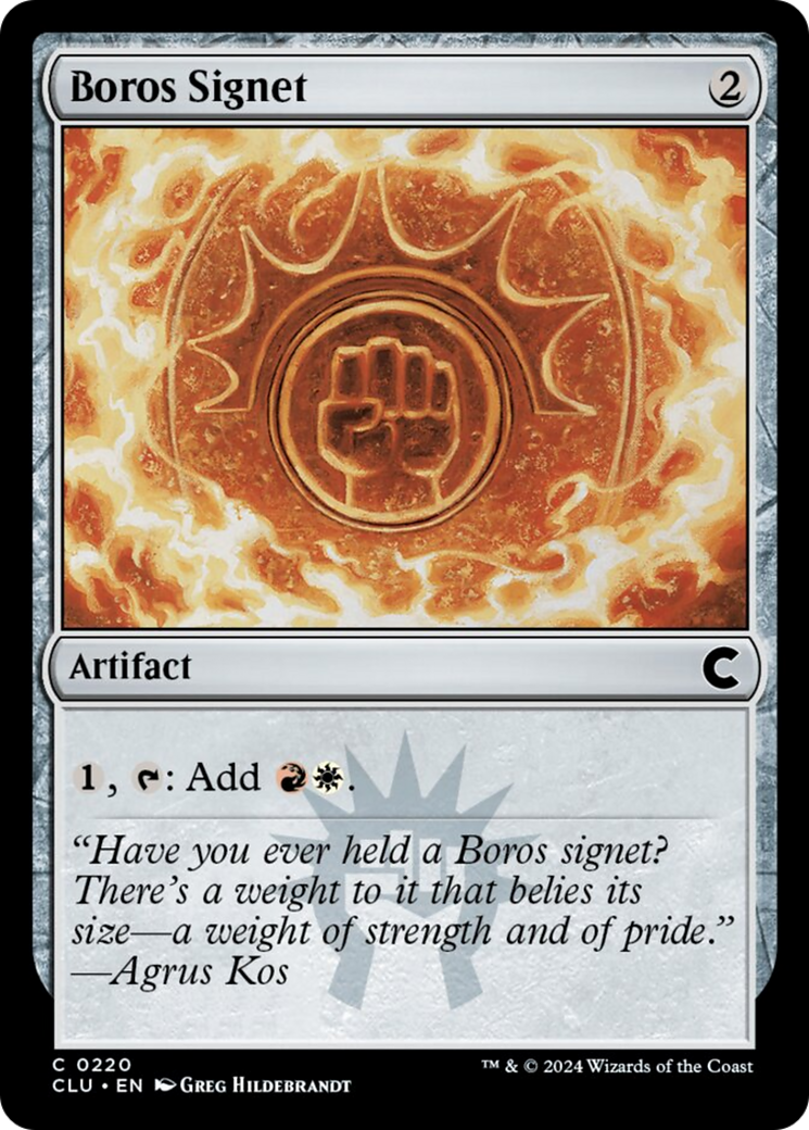 Boros Signet [Ravnica: Clue Edition] | Good Games Modbury