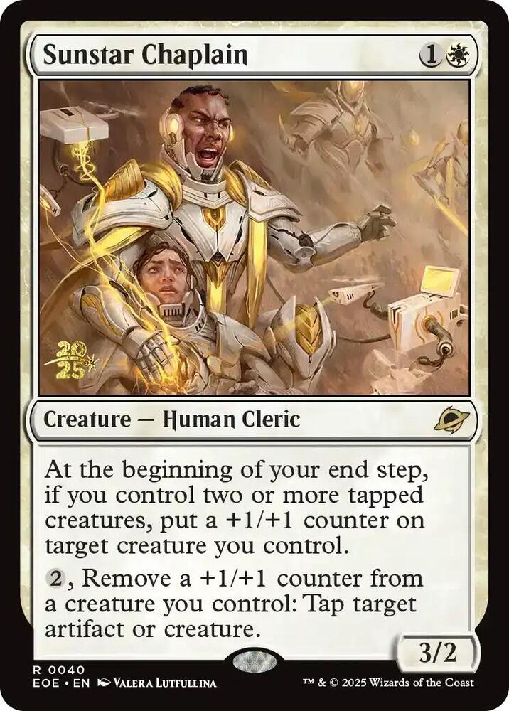 Sunstar Chaplain 40s/160 (Prerelease Cards)  - Foil | Good Games Modbury