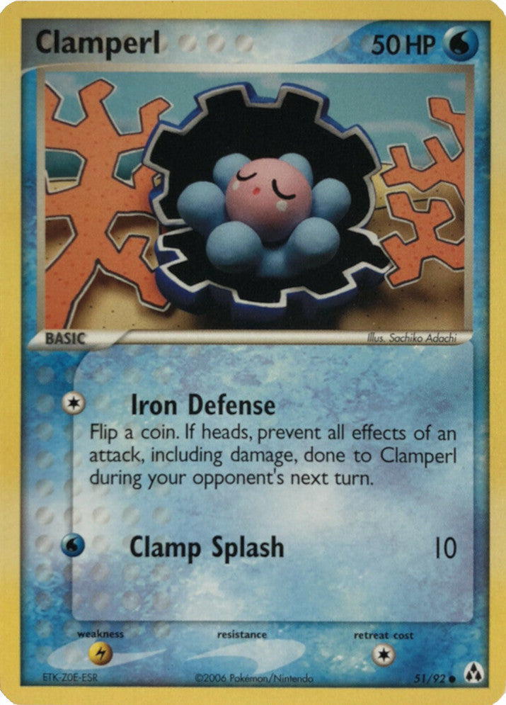 Clamperl (51/92) (Stamped) [EX: Legend Maker] | Good Games Modbury