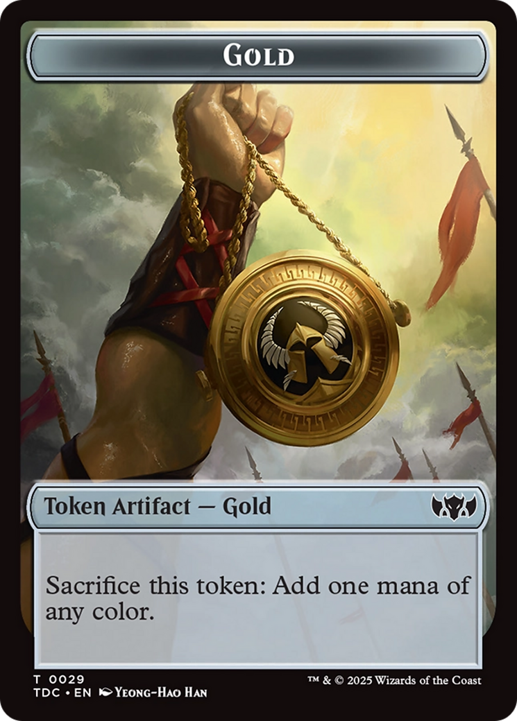 Elemental (0016) // Gold Double-Sided Token [Tarkir: Dragonstorm Commander Tokens] | Good Games Modbury
