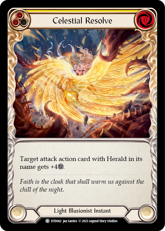 Celestial Resolve (Yellow) [DTD042] (Dusk Till Dawn)  Rainbow Foil | Good Games Modbury