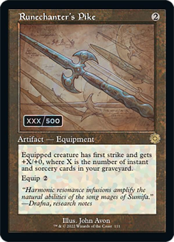 Runechanters Pike Schematic Serial Numbered 111z/63 (The Brothers' War: Retro Frame Artifacts)  - Foil | Good Games Modbury