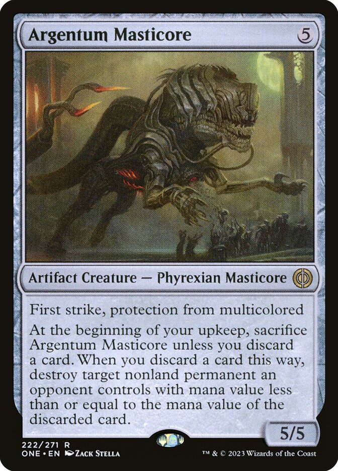 Argentum Masticore 222/271 (Phyrexia: All Will Be One)  | Good Games Modbury