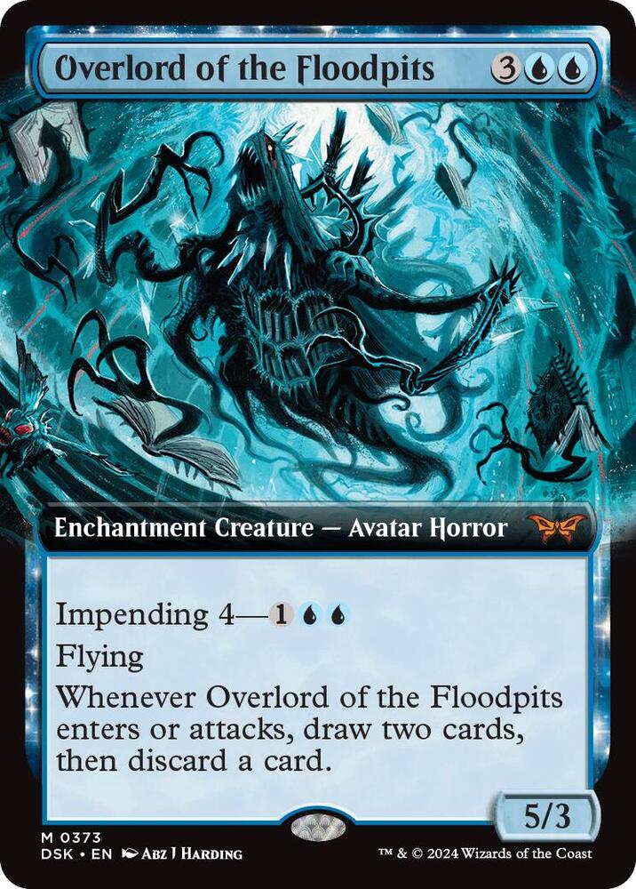 Overlord of the Floodpits 373 (Duskmourn: House of Horror)  - Extended Art | Good Games Modbury
