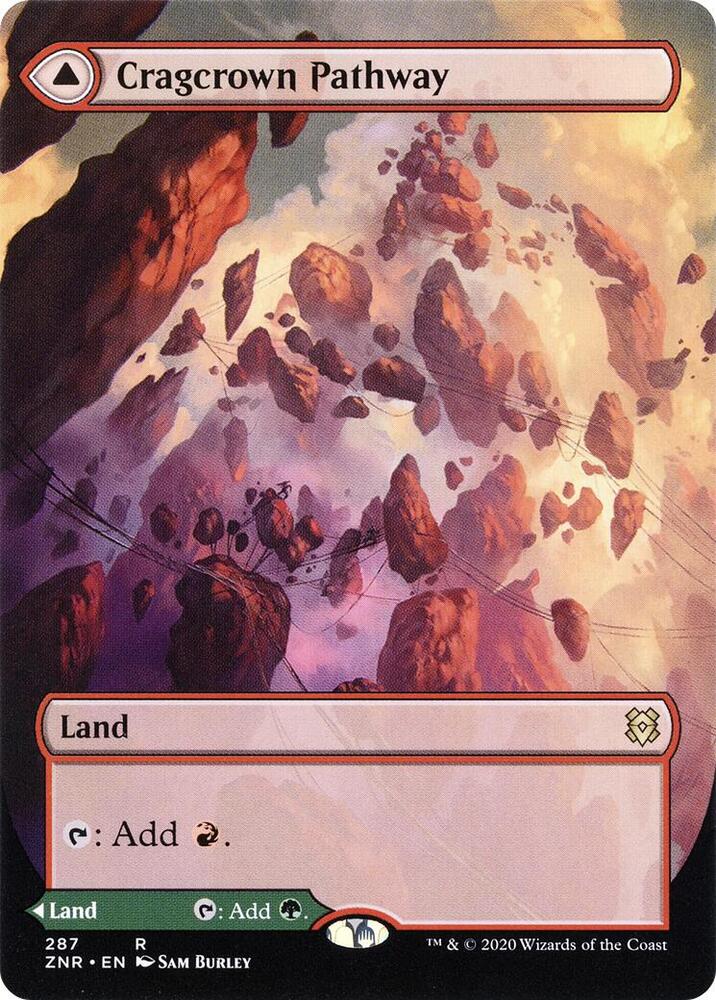 Cragcrown Pathway // Timbercrown Pathway 287 (Zendikar Rising)  - Extended Art | Good Games Modbury