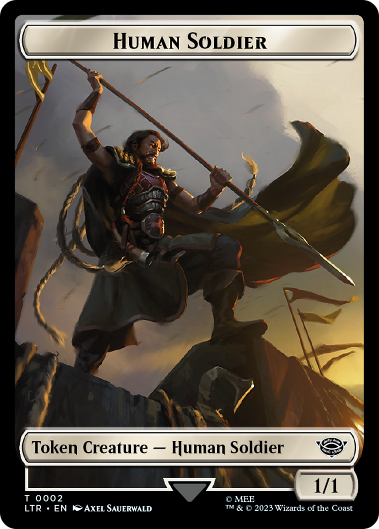 Food (10) // Human Soldier (02) Double-Sided Token [The Lord of the Rings: Tales of Middle-Earth Tokens] | Good Games Modbury