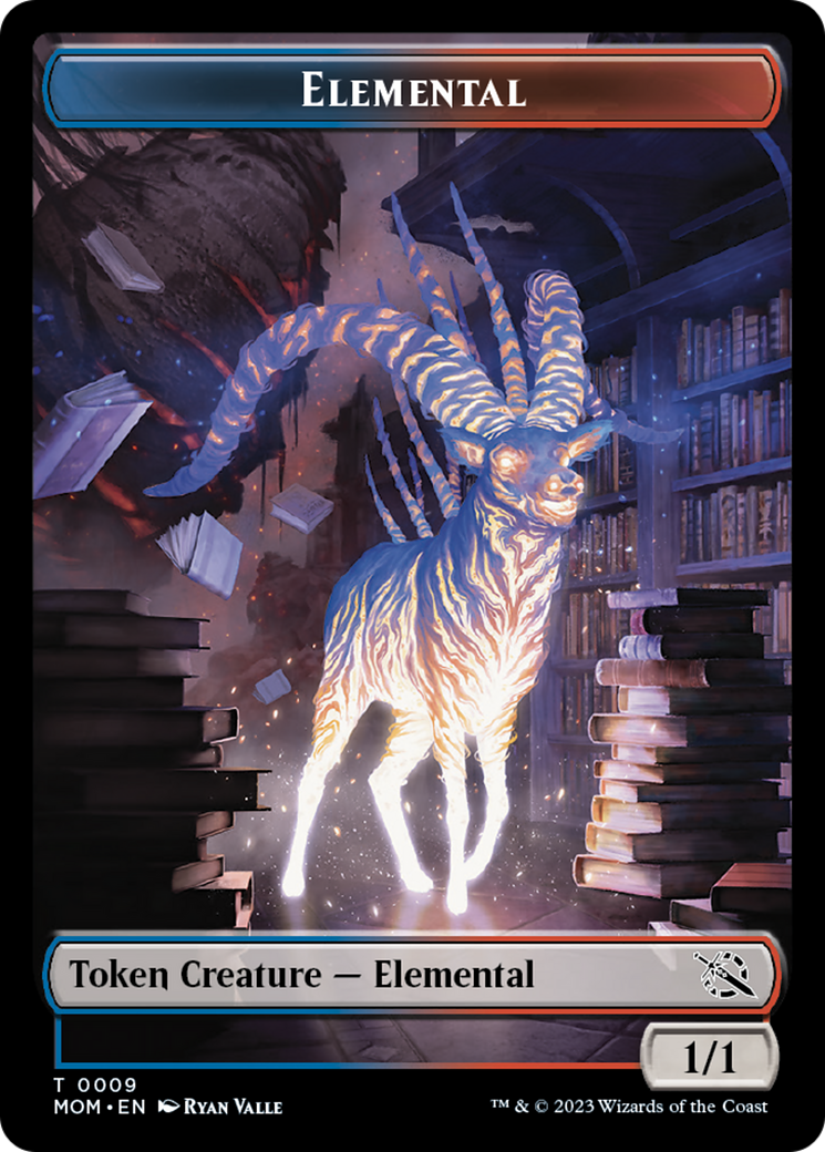 Elemental (9) // Phyrexian Saproling Double-Sided Token [March of the Machine Tokens] | Good Games Modbury