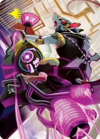 Nashi Moon Sages Scion Art Card Gold Stamped Signature 59 (Art Series: Kamigawa: Neon Dynasty)  | Good Games Modbury