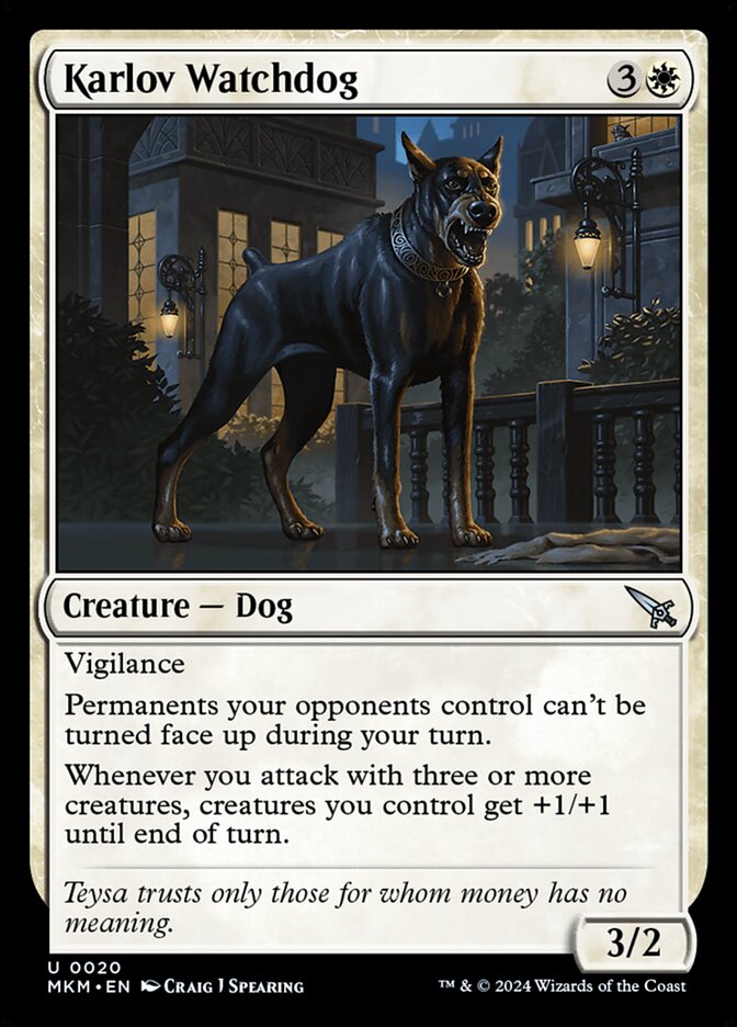 Karlov Watchdog 20/286 (Murders at Karlov Manor)  - Foil | Good Games Modbury
