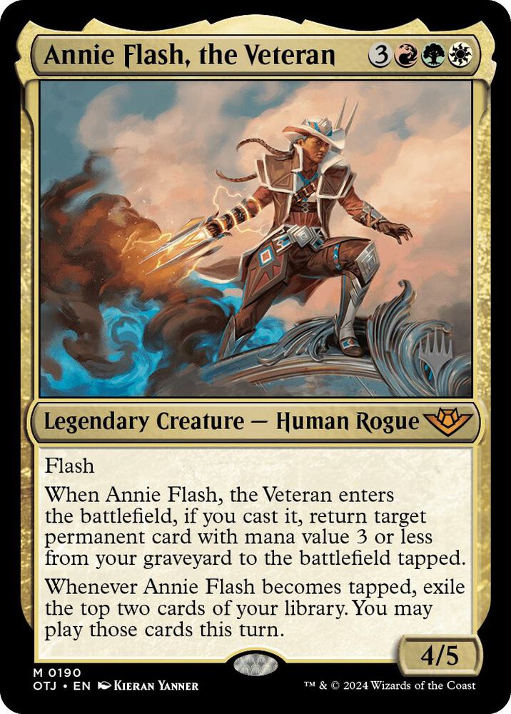 Annie Flash the Veteran 190 (Promo Pack: Outlaws of Thunder Junction)  - Foil | Good Games Modbury
