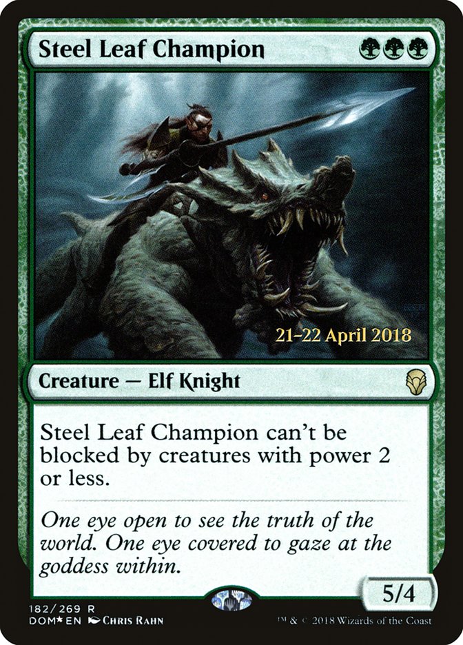 Steel Leaf Champion [Dominaria Prerelease Promos] | Good Games Modbury