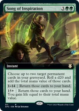 Song of Inspiration Extended Art 311/62 (Commander: Adventures in the Forgotten Realms)  | Good Games Modbury