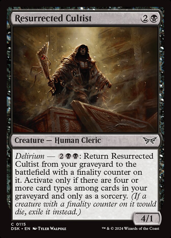 Resurrected Cultist 115/286 (Duskmourn: House of Horror)  - Foil | Good Games Modbury