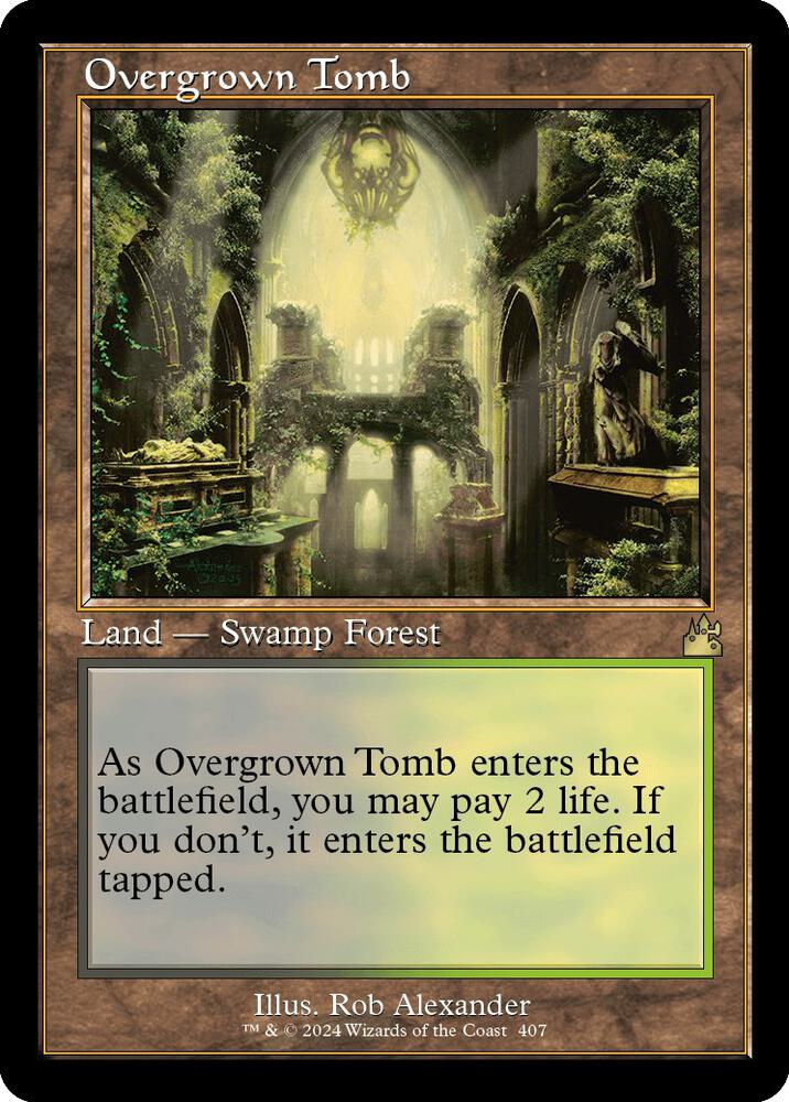 Overgrown Tomb 407/291 (Ravnica Remastered)  - Retro Foil | Good Games Modbury