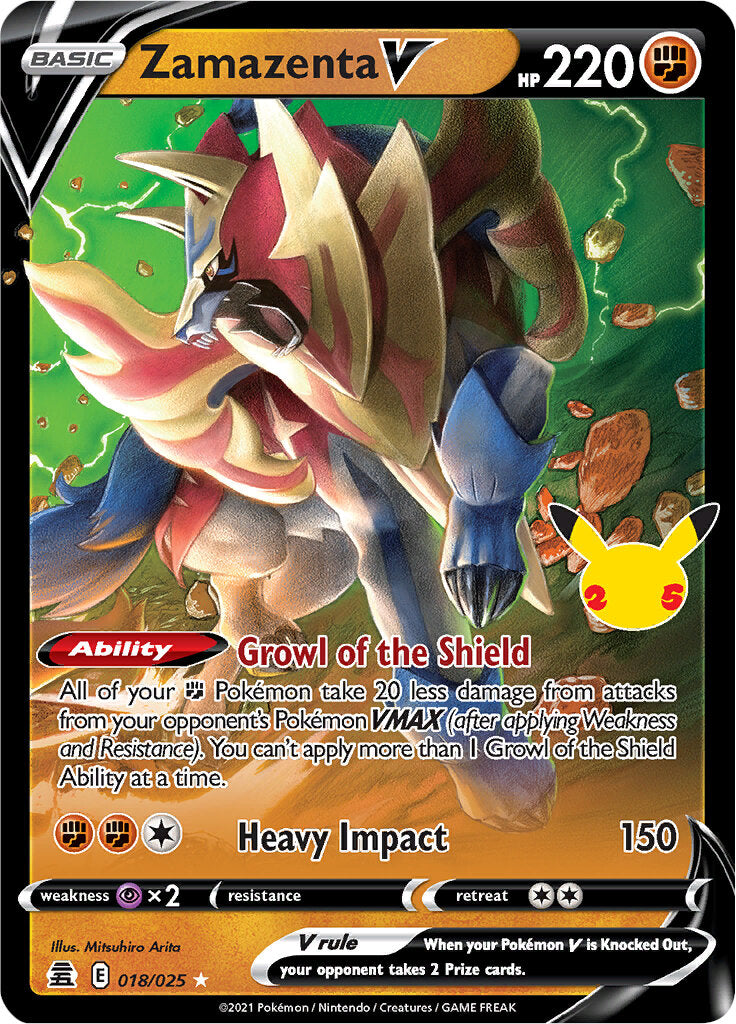 Zamazenta V (018/025) [Celebrations: 25th Anniversary] | Good Games Modbury