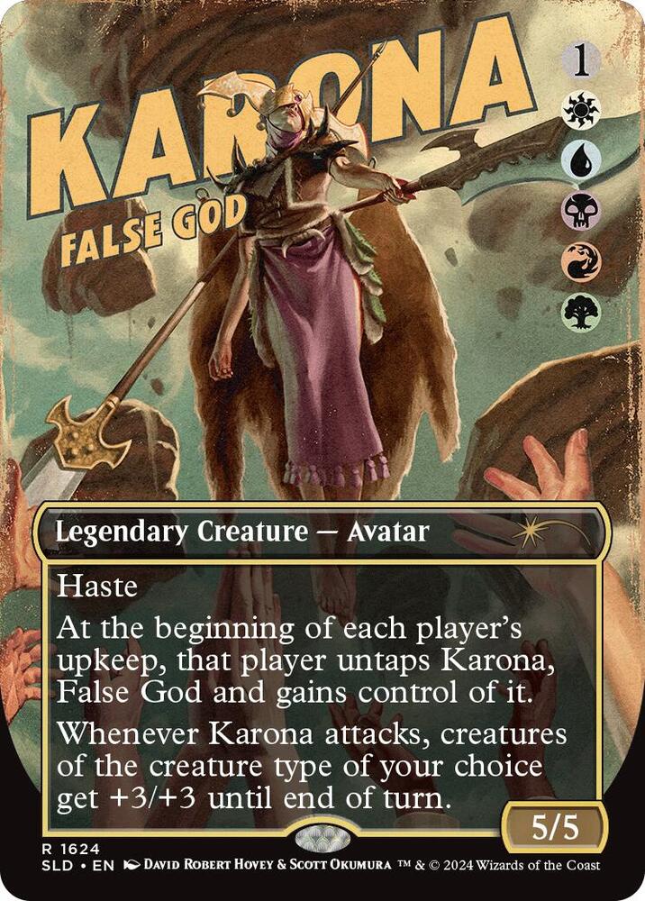 Karona, False God 1624/1 (Secret Lair Drop Series)  - Borderless | Good Games Modbury