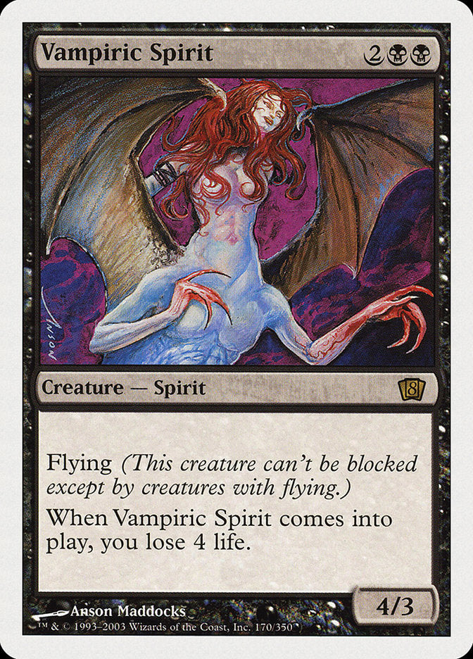 Vampiric Spirit (8th Edition) [Oversize Cards] | Good Games Modbury