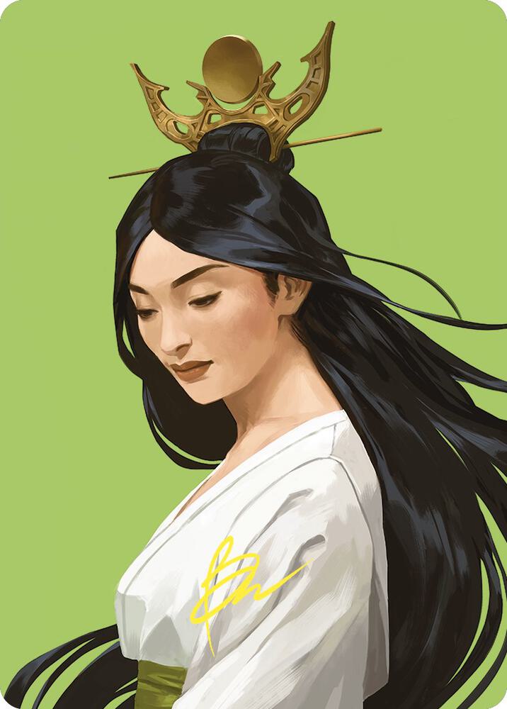 Azusa Lost but Seeking Art Card Gold Stamped Signature 56 (Art Series: Commander Masters)  | Good Games Modbury